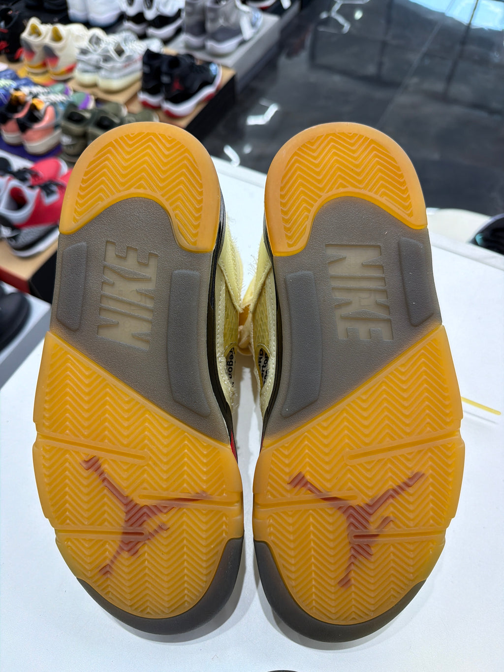 Off-White x Air Jordan 5 Retro 'Sail' (NO BOX)