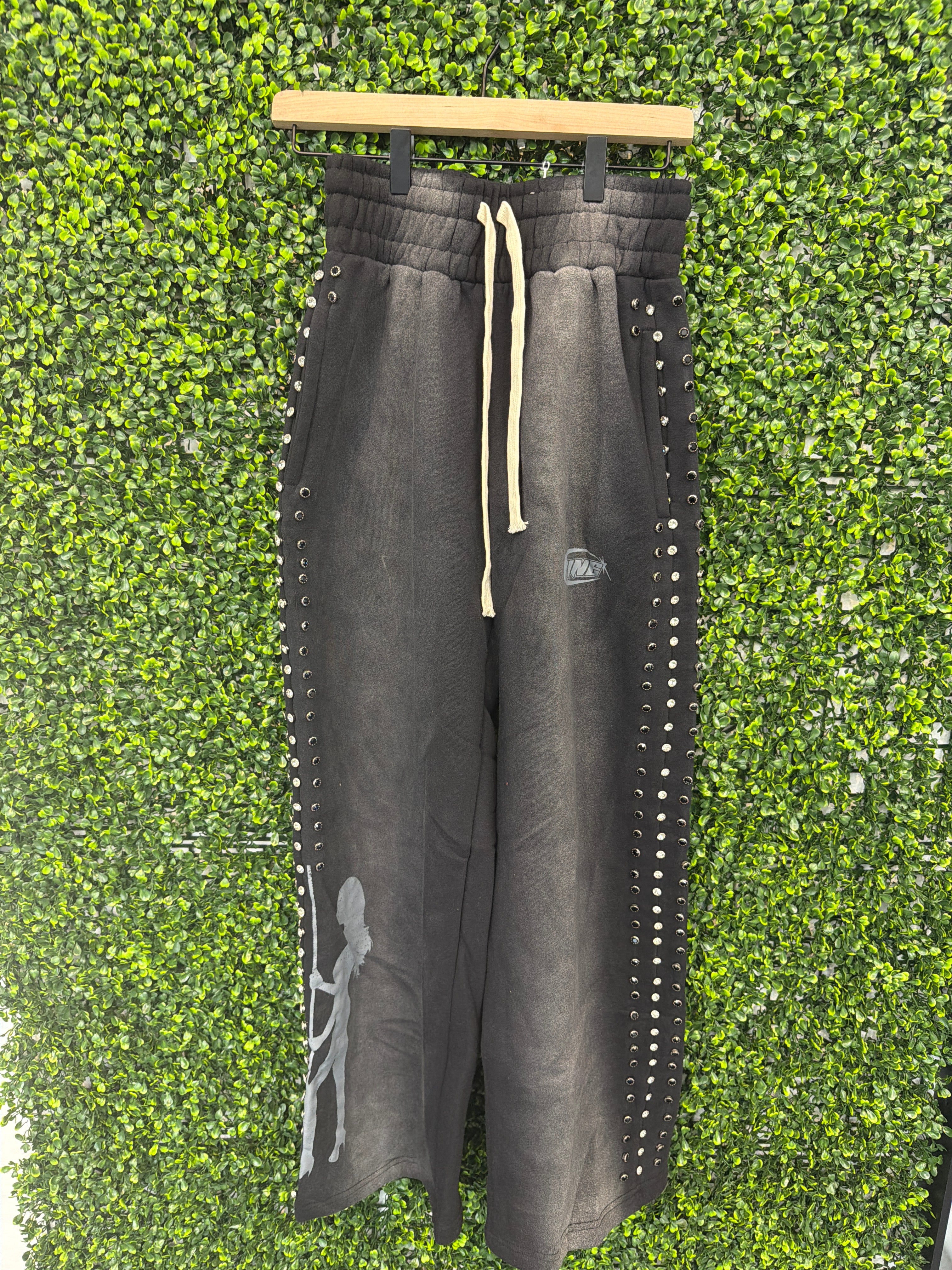 Fling Black Fine Racer Sweatpants