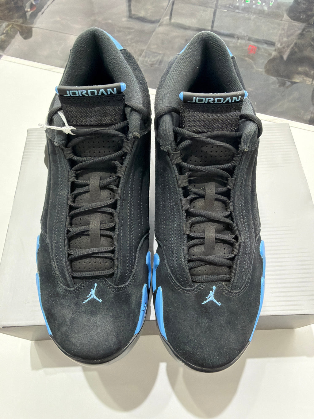 Jordan 14 black unc blue