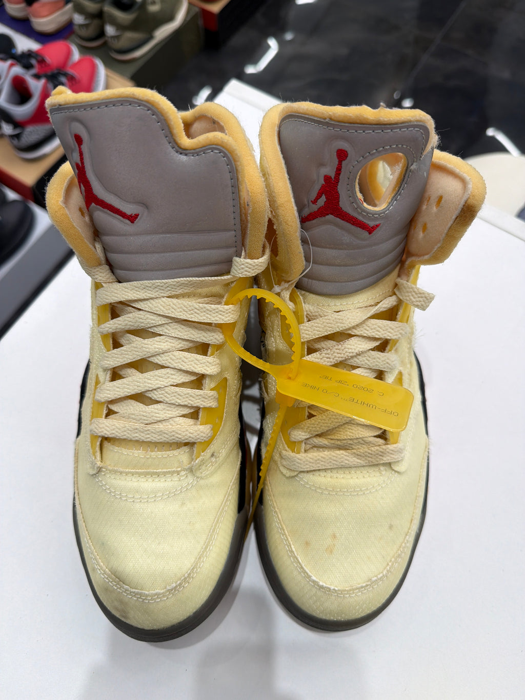 Off-White x Air Jordan 5 Retro 'Sail' (NO BOX)