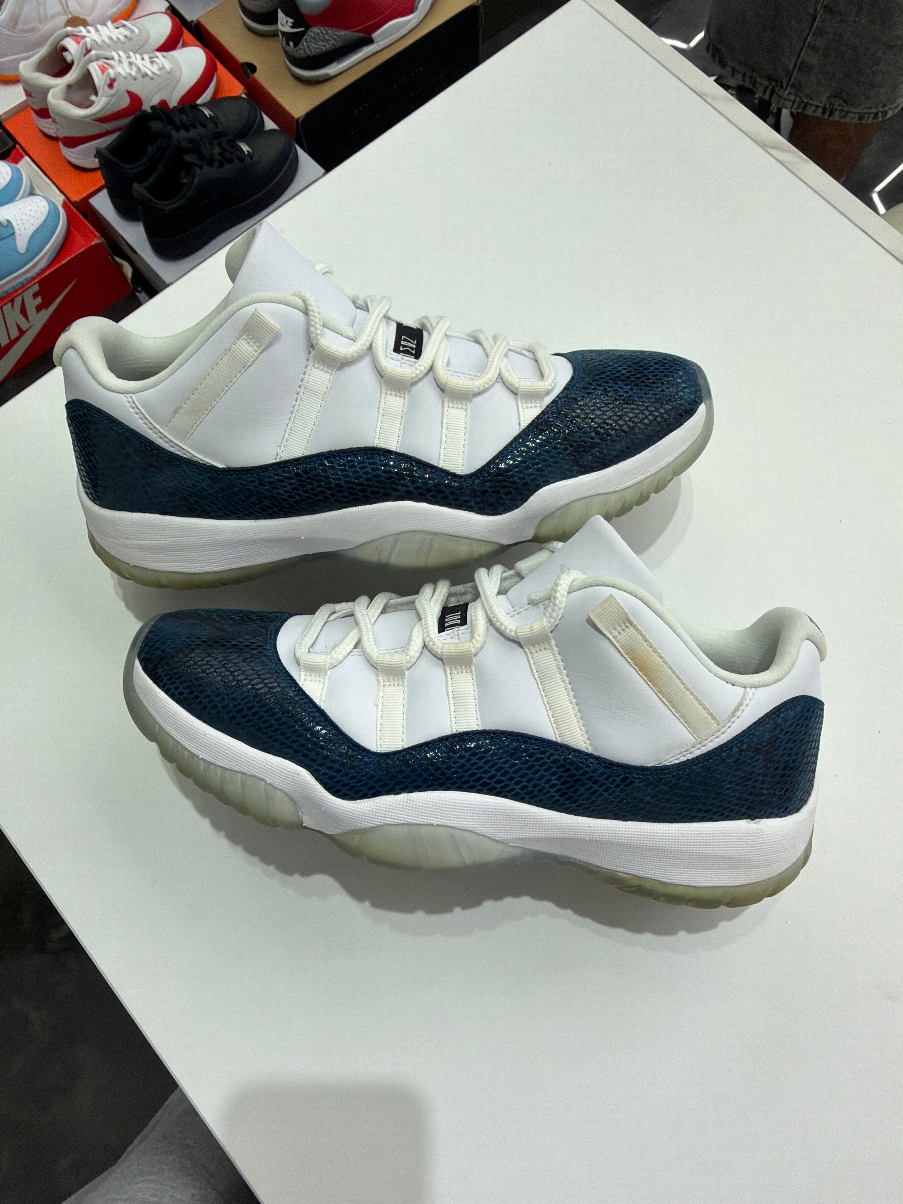 Jordan 11 Retro Low "Navy Snakeskin" (NO BOX)