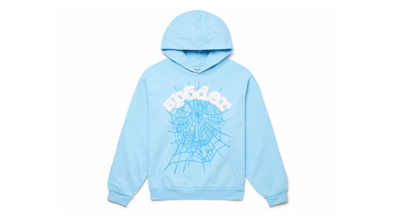 Sp5der Web Hoodie Sky Blue
