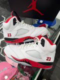 Jordan 5 Retro Fire Red Black Tongue (2025)