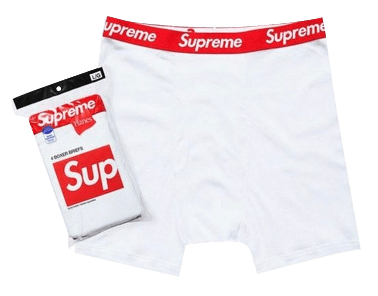 Supreme x Hanes Boxer Briefs (4 Pack) Black