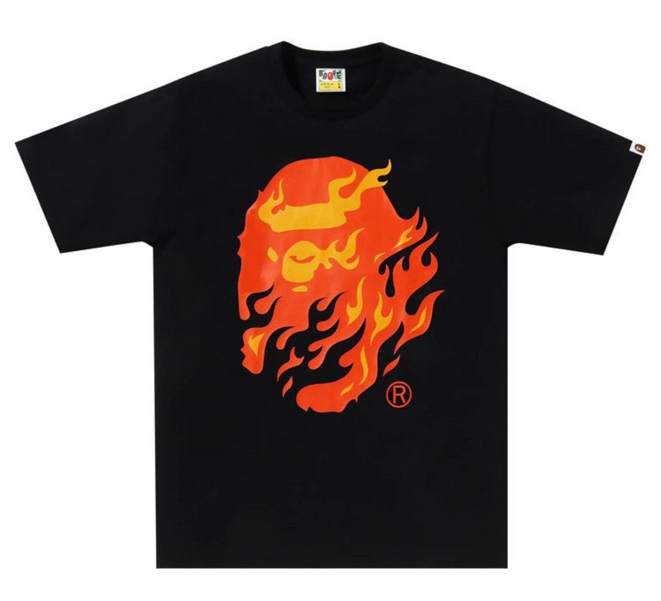 BAPE Flame Ape Head T-Shirt Black/Red