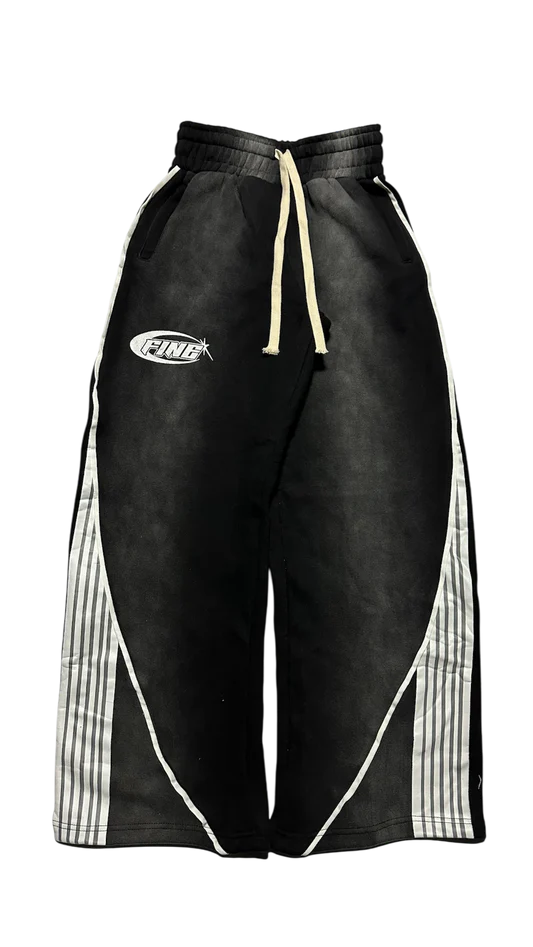 Fling Black Fine Racer Sweatpants