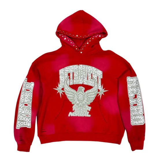 Retrovert Rhinestone Star Eagle Hoodie
