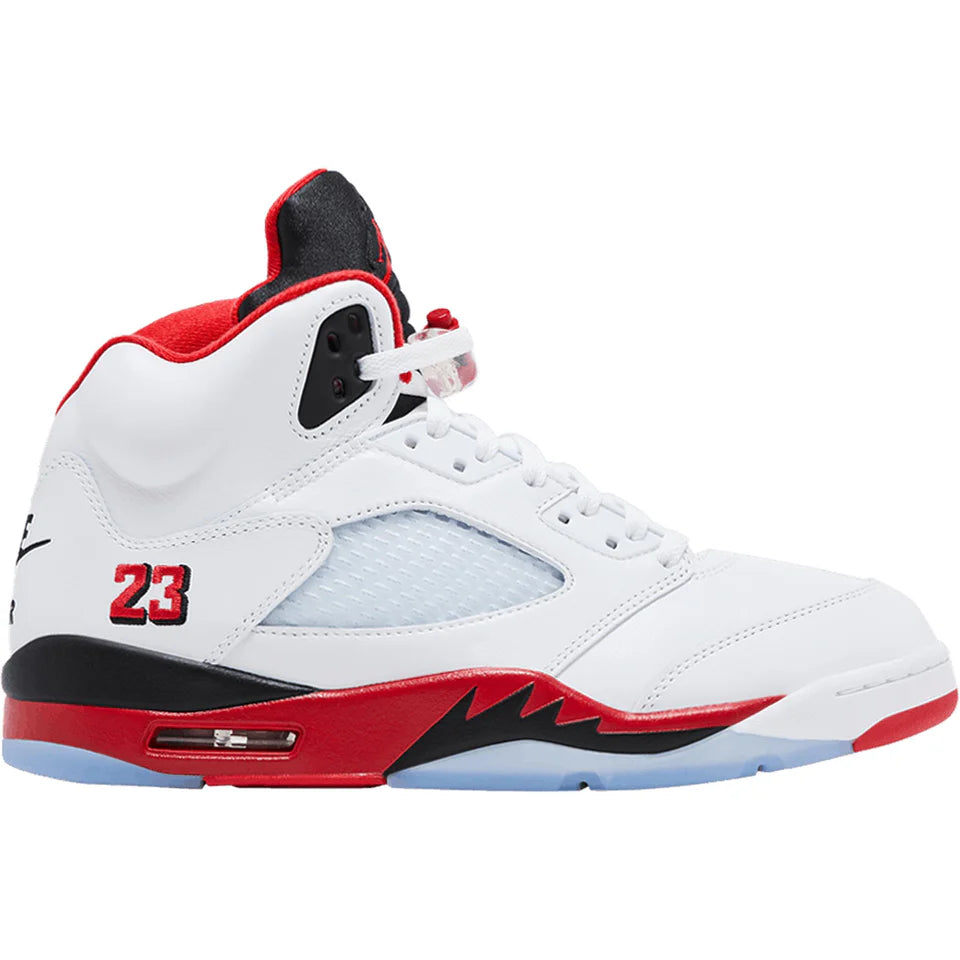 Jordan 5 Retro Fire Red Black Tongue