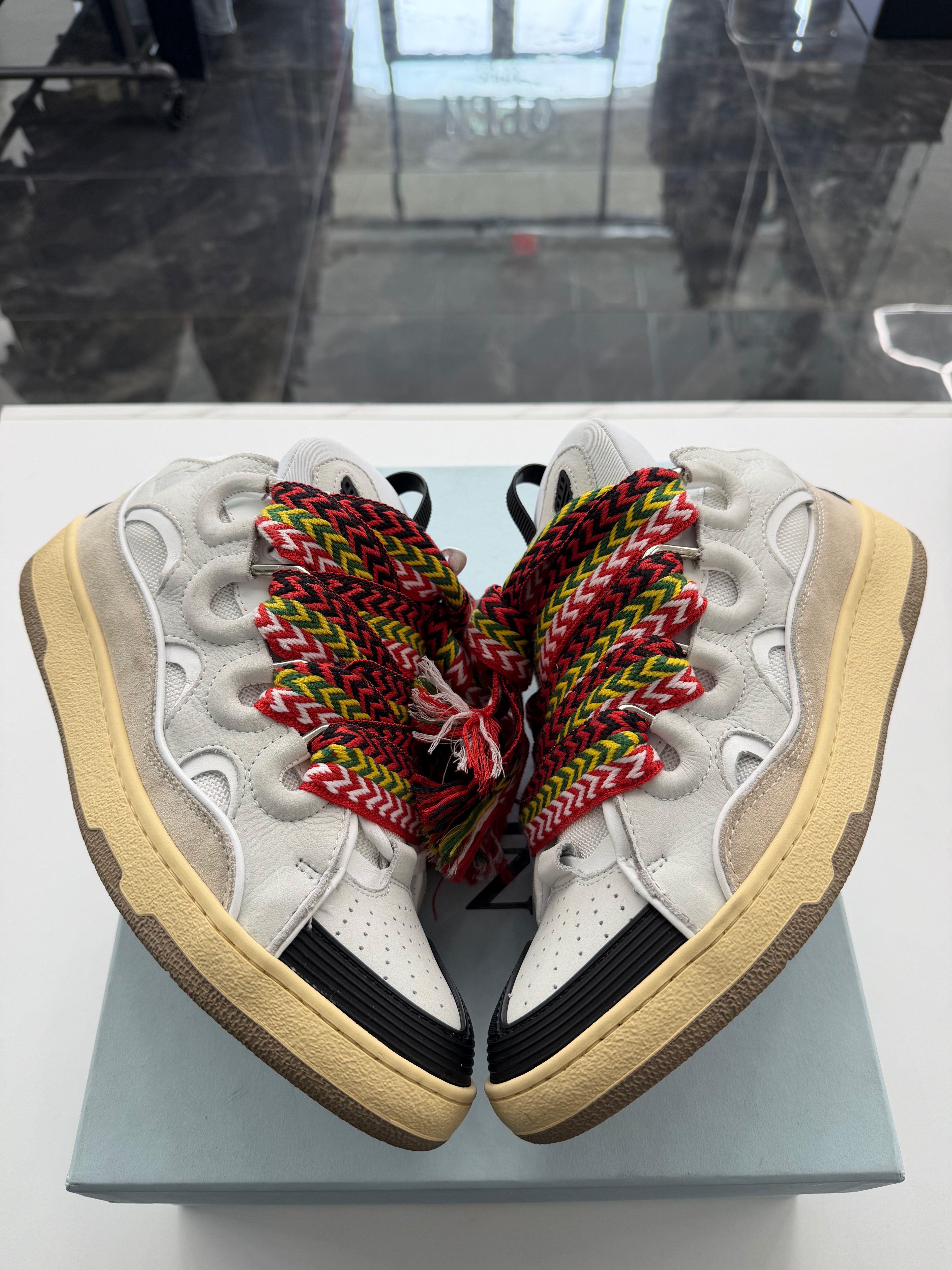 Lanvin Leather Curb White Ivory