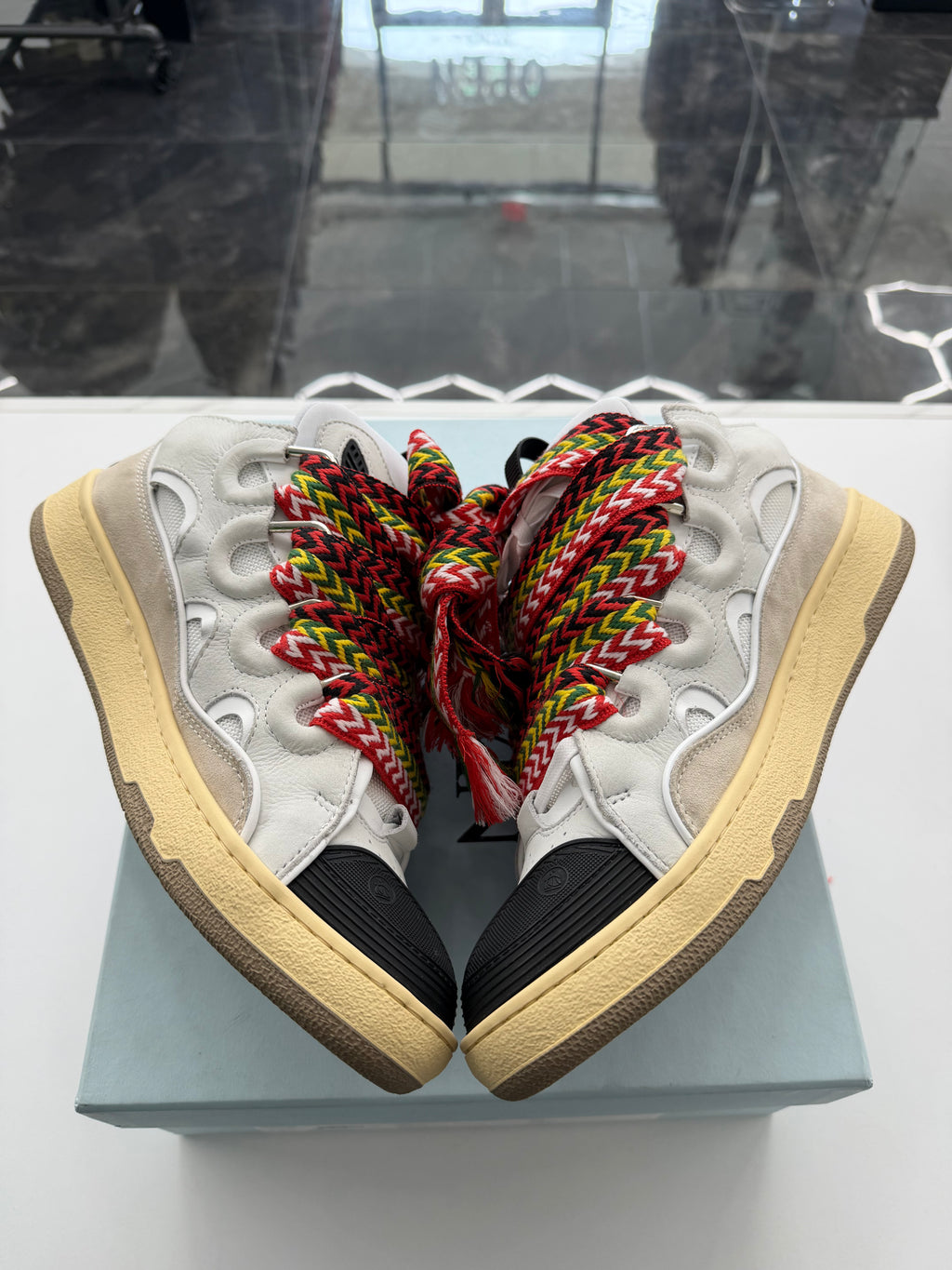 Lanvin Leather Curb White Ivory