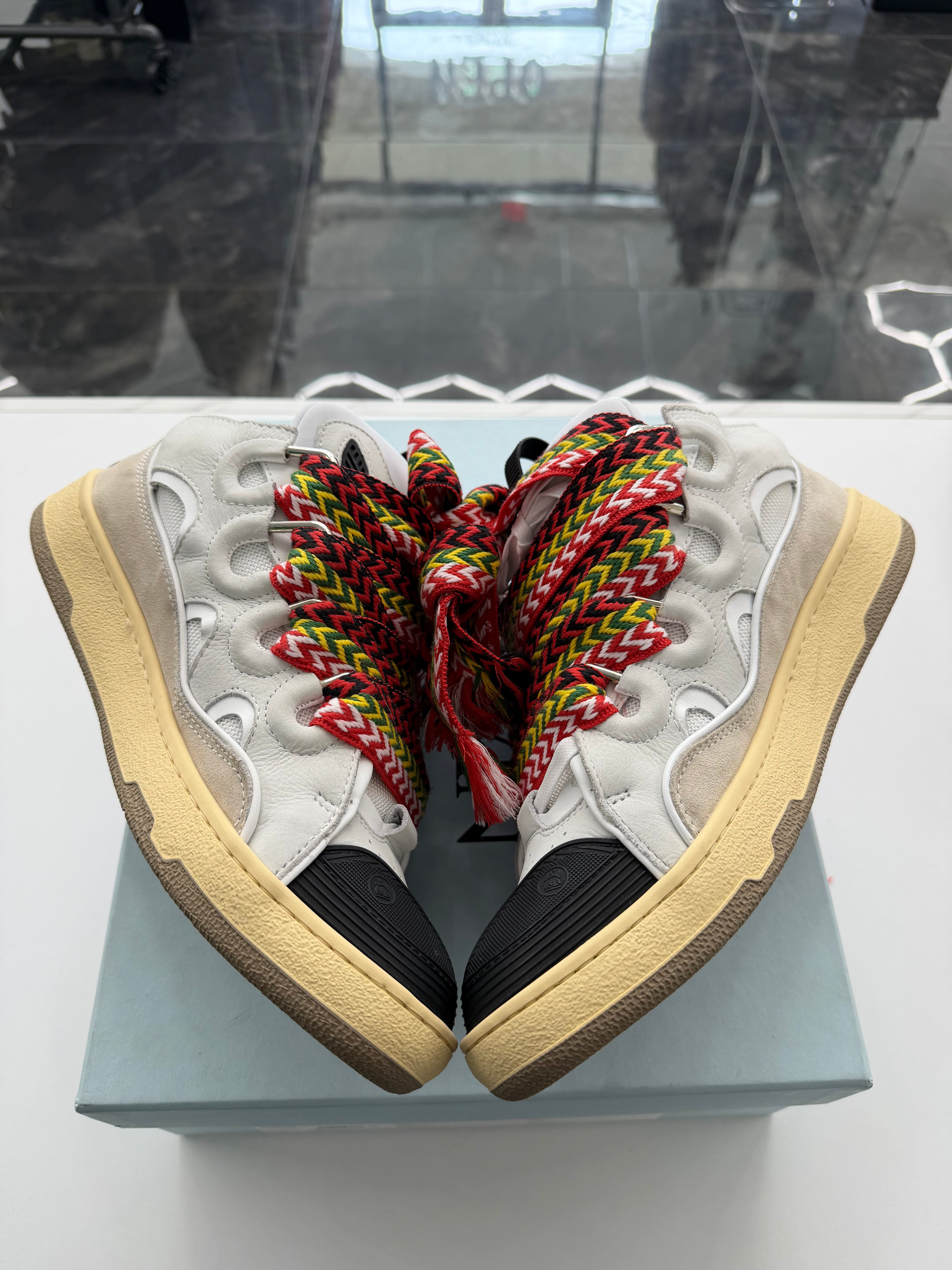 Lanvin Leather Curb White Ivory