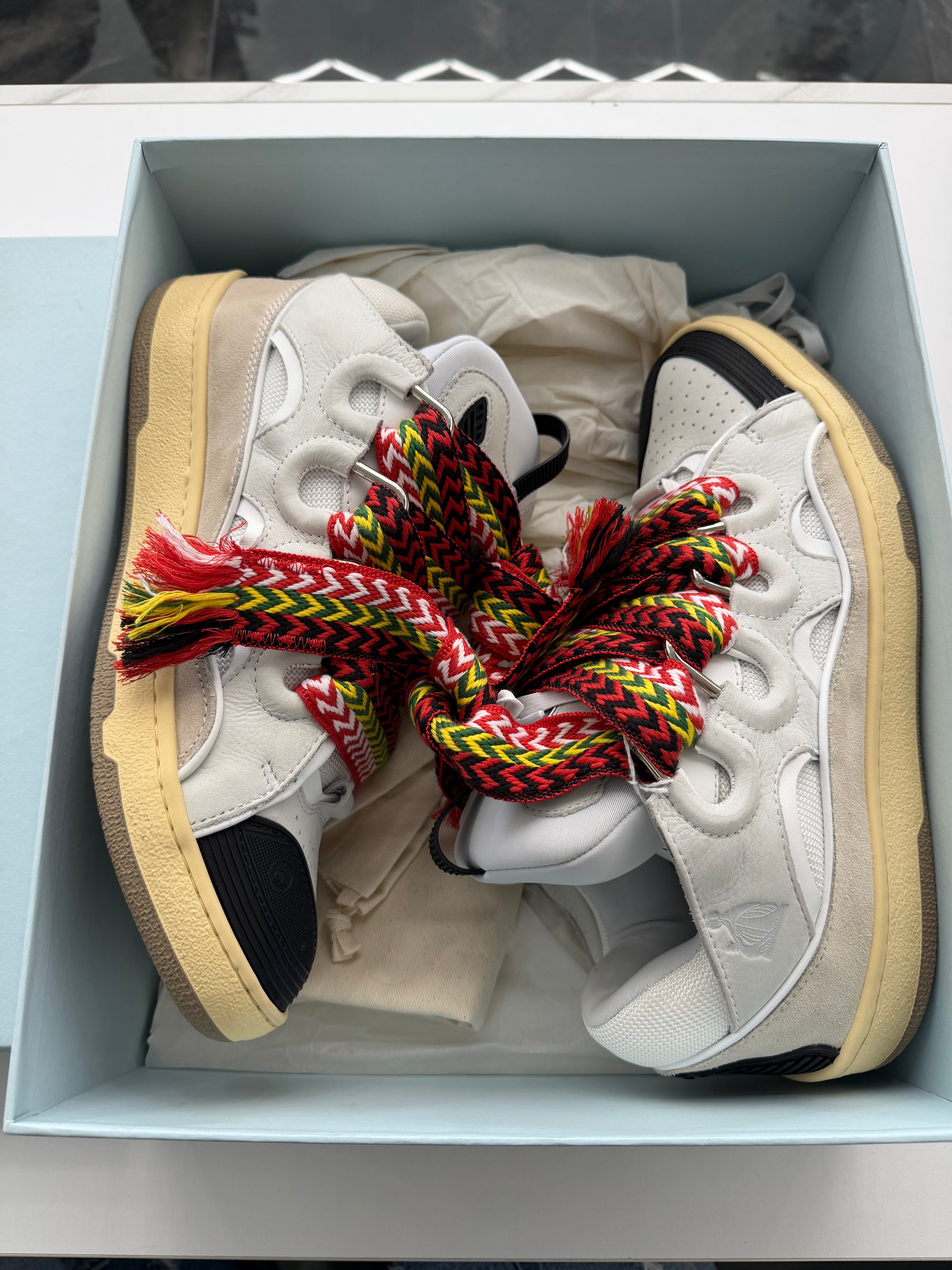 Lanvin Leather Curb White Ivory