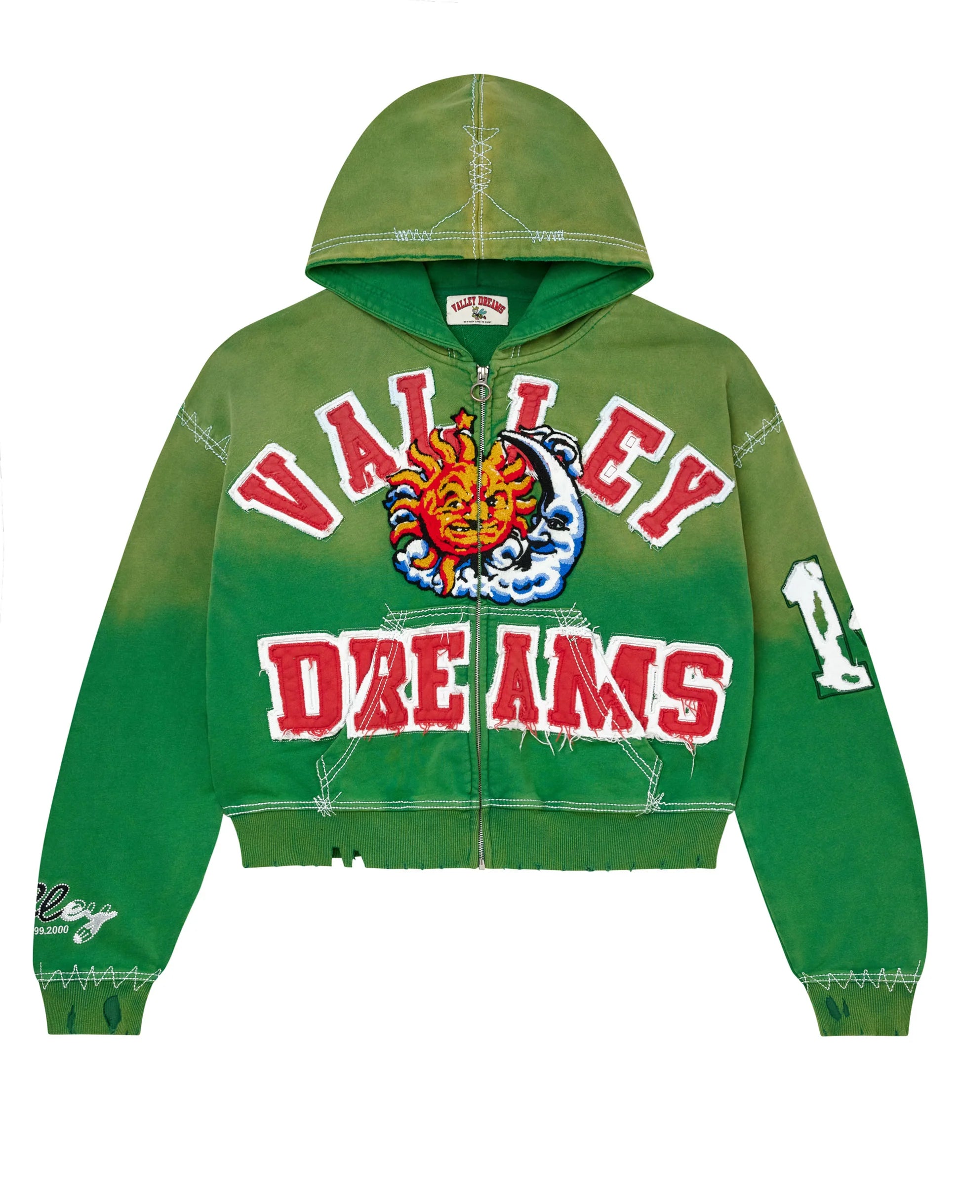 Vale Sunny Green Zip-up Hoodie