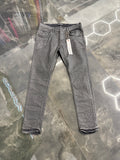 Purple metallic waxed jeans