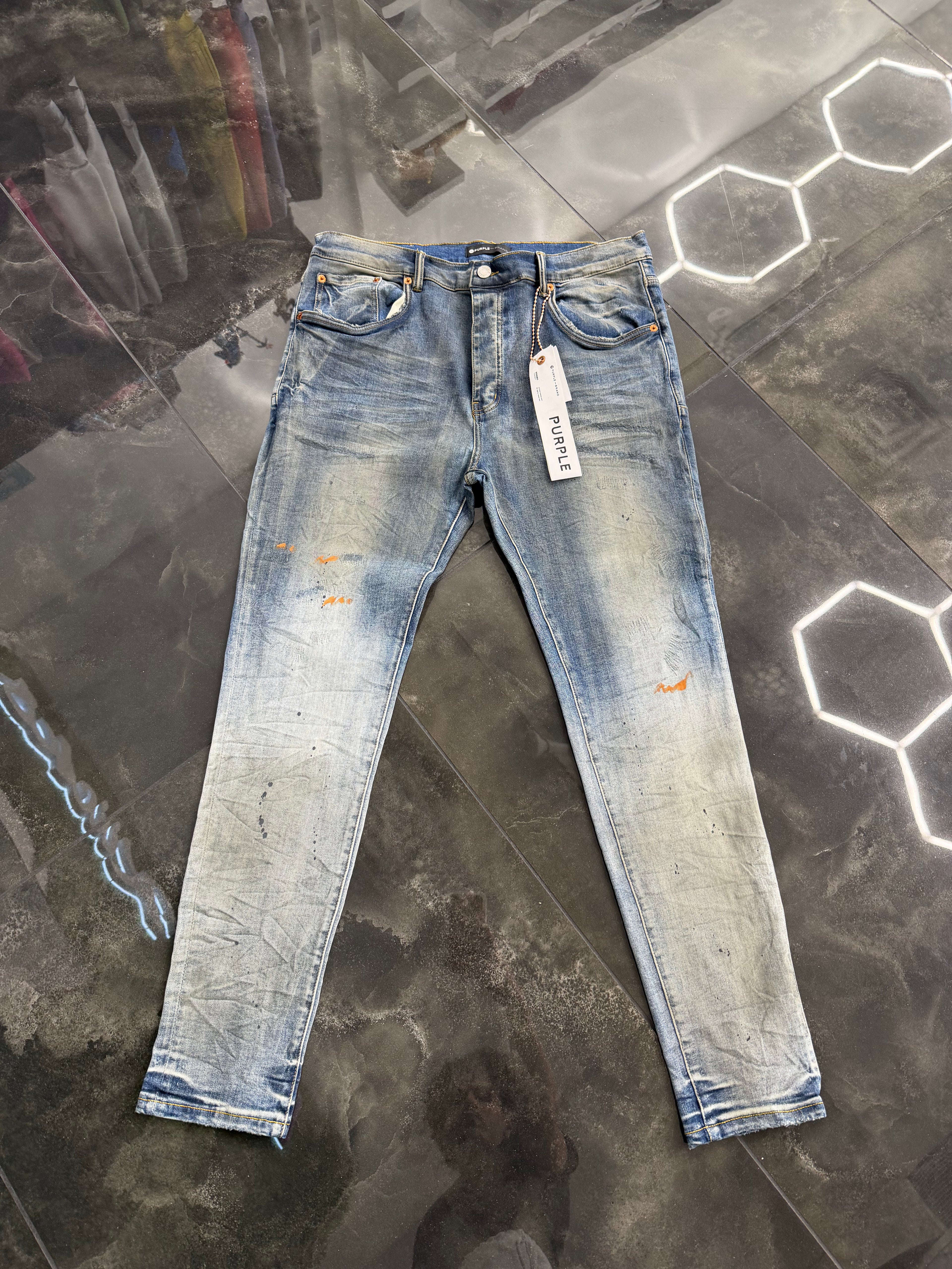 Purple jeans