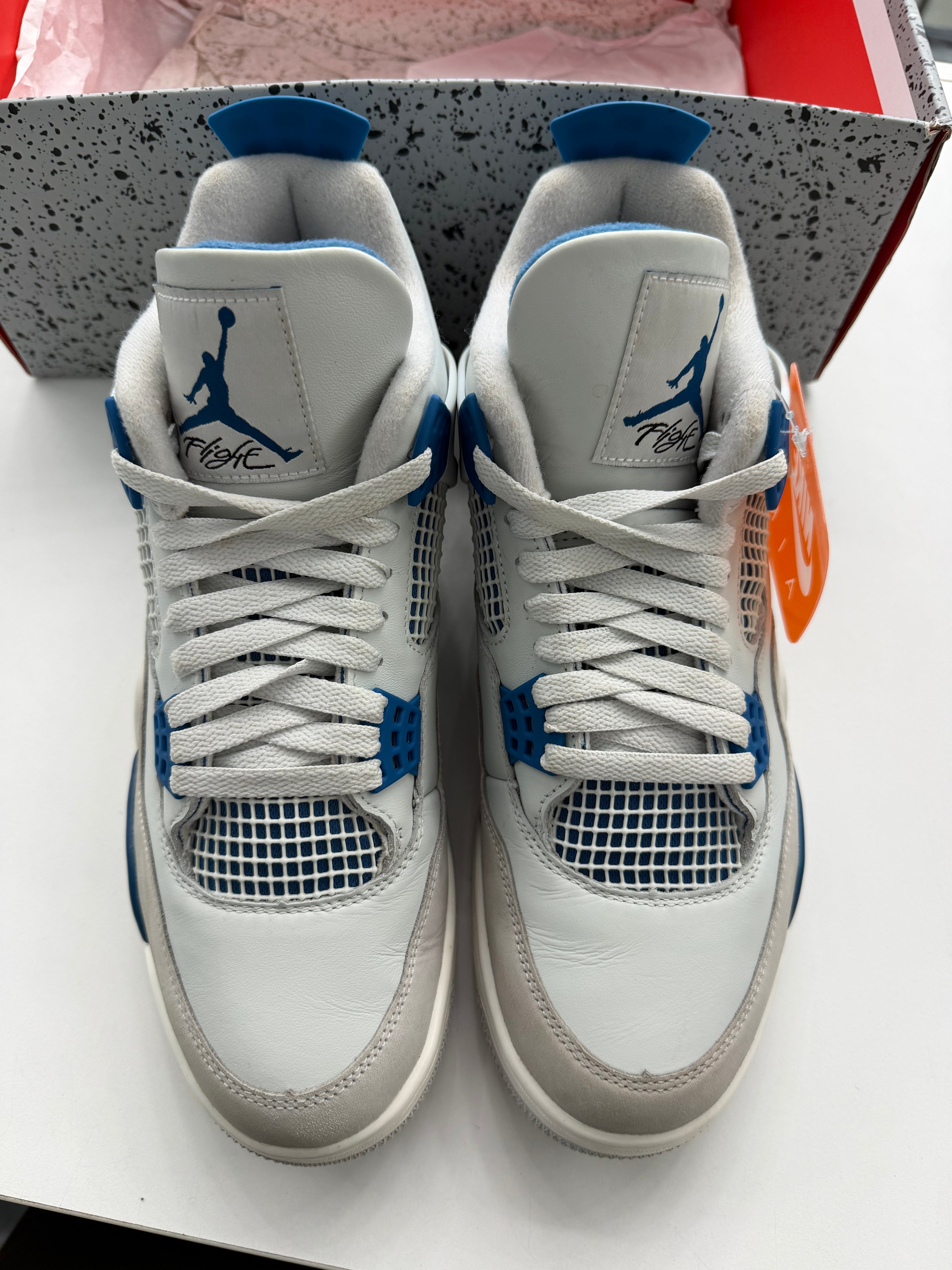 Jordan 4 Retro Military Blue (2024) (NO BOX LID)