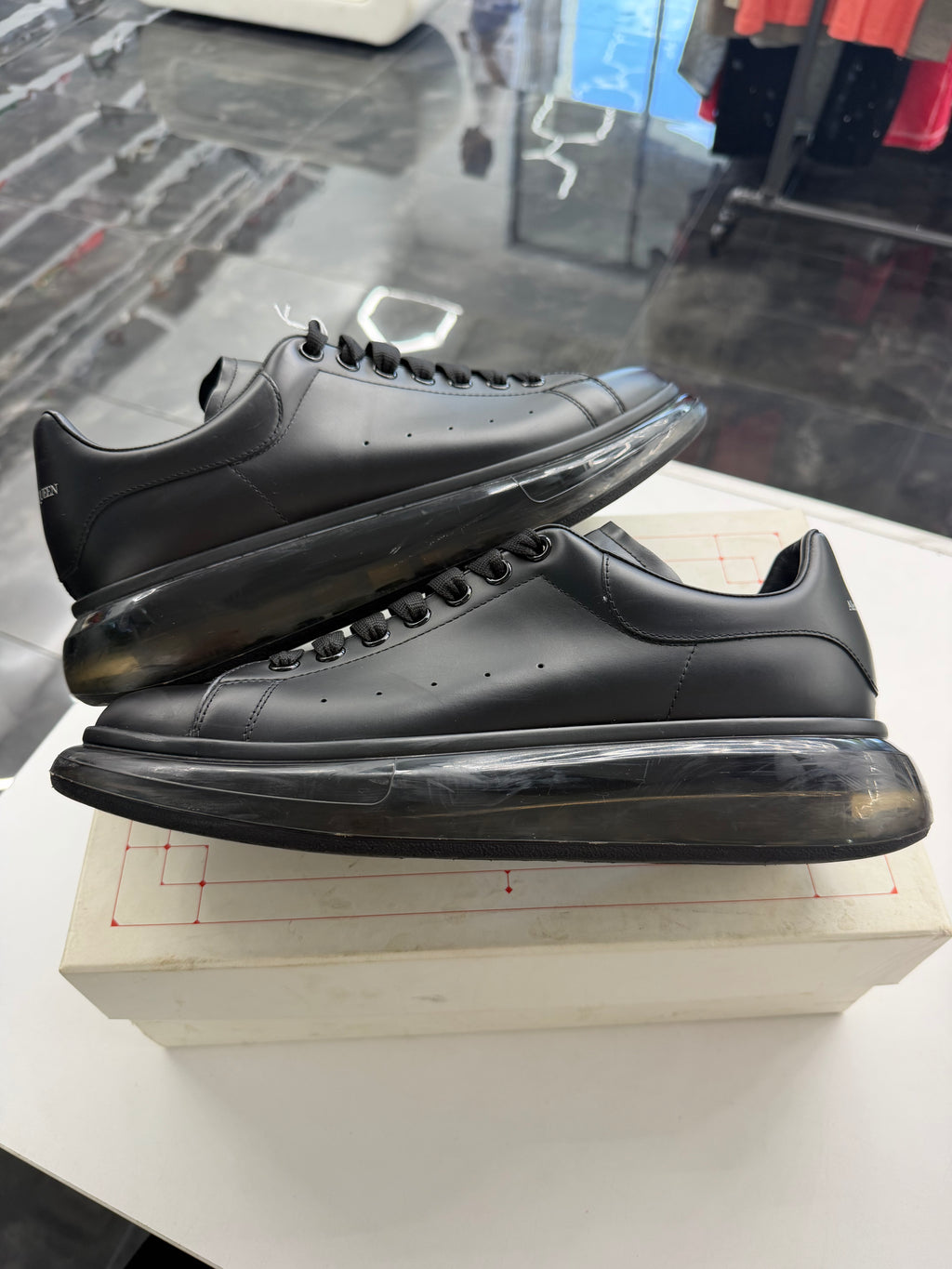 Alexander McQueen Oversized Black Shiny Sole