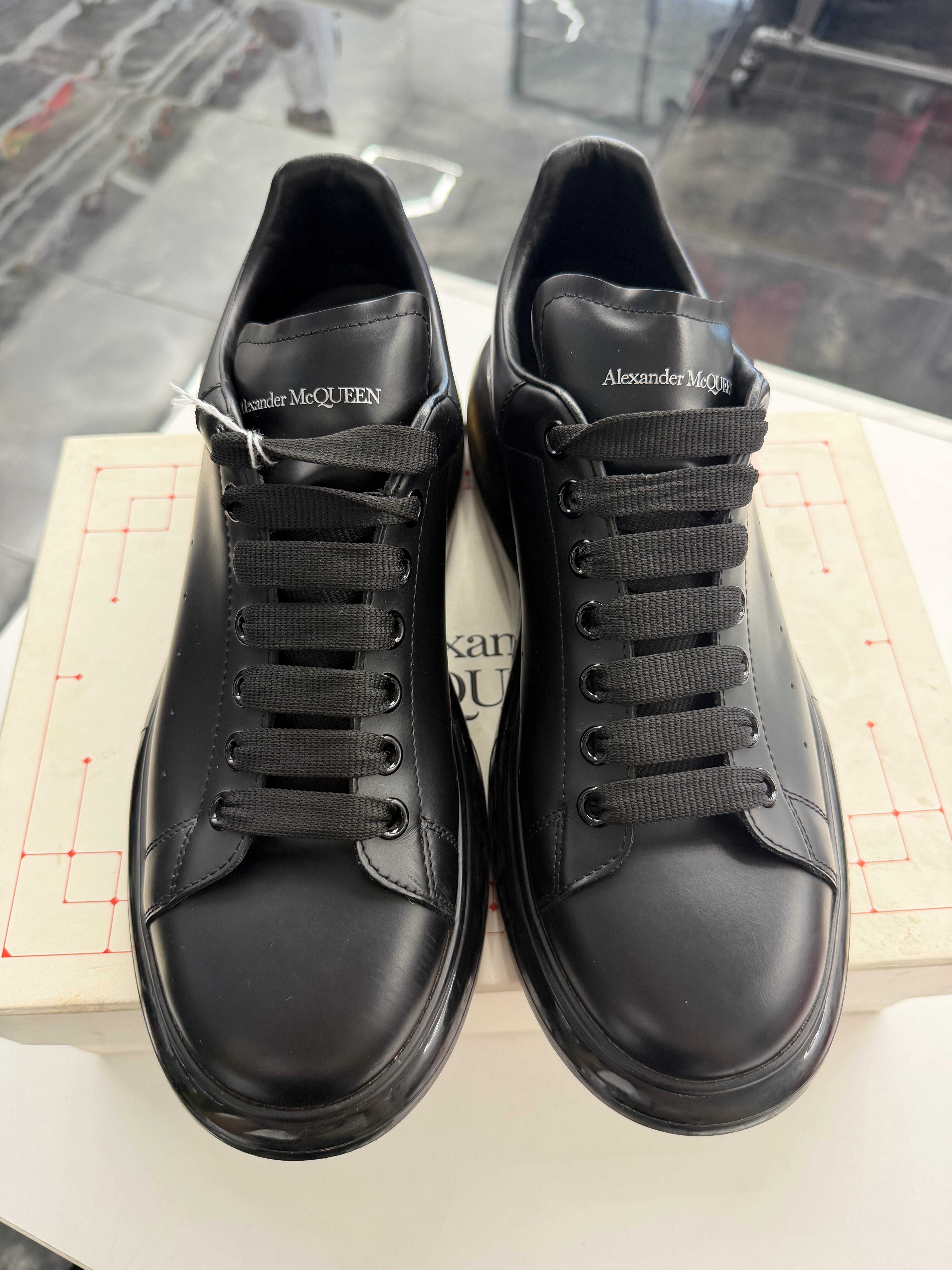 Alexander McQueen Oversized Black Shiny Sole