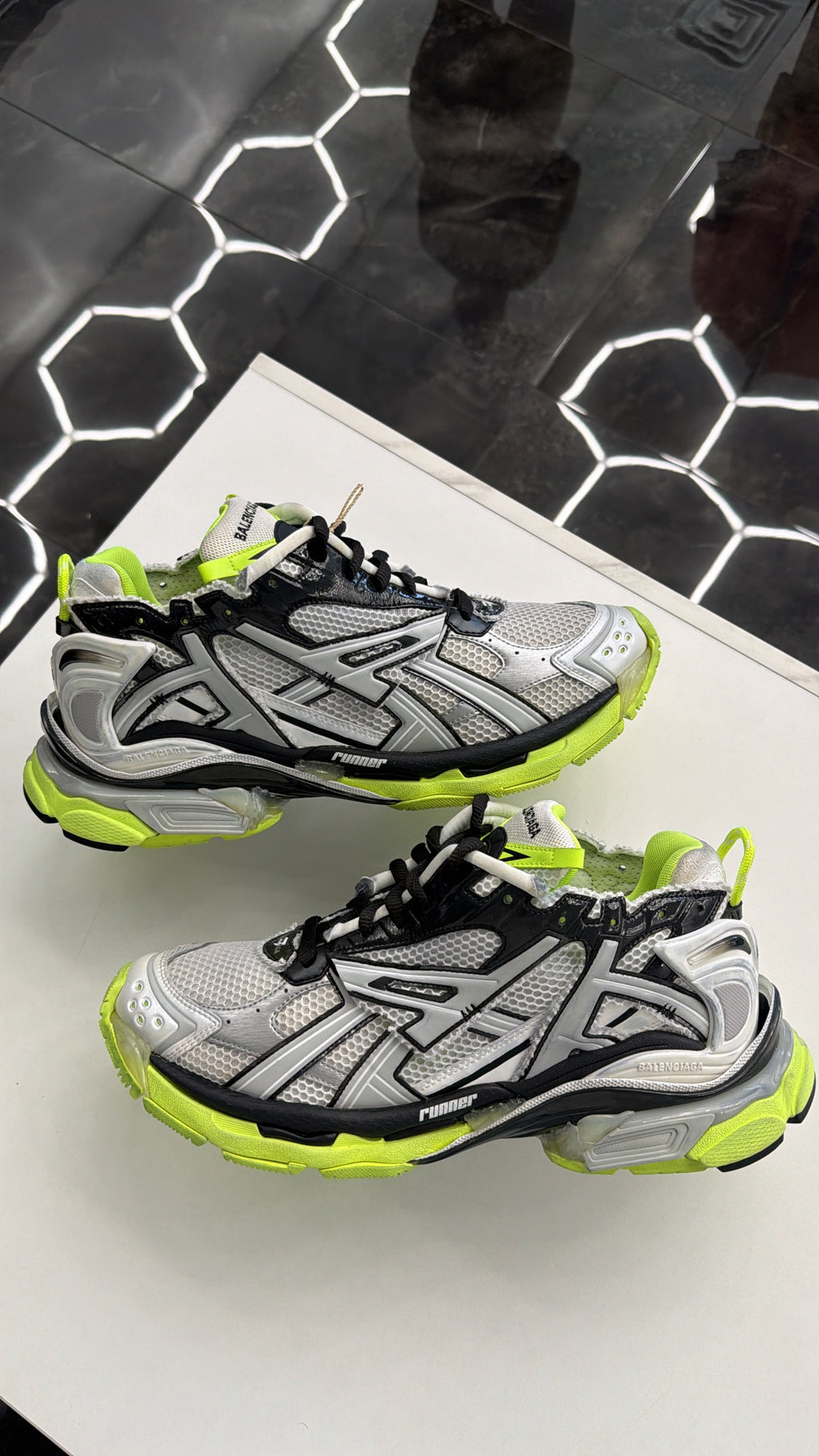 Balenciaga Runner White Neon Yellow