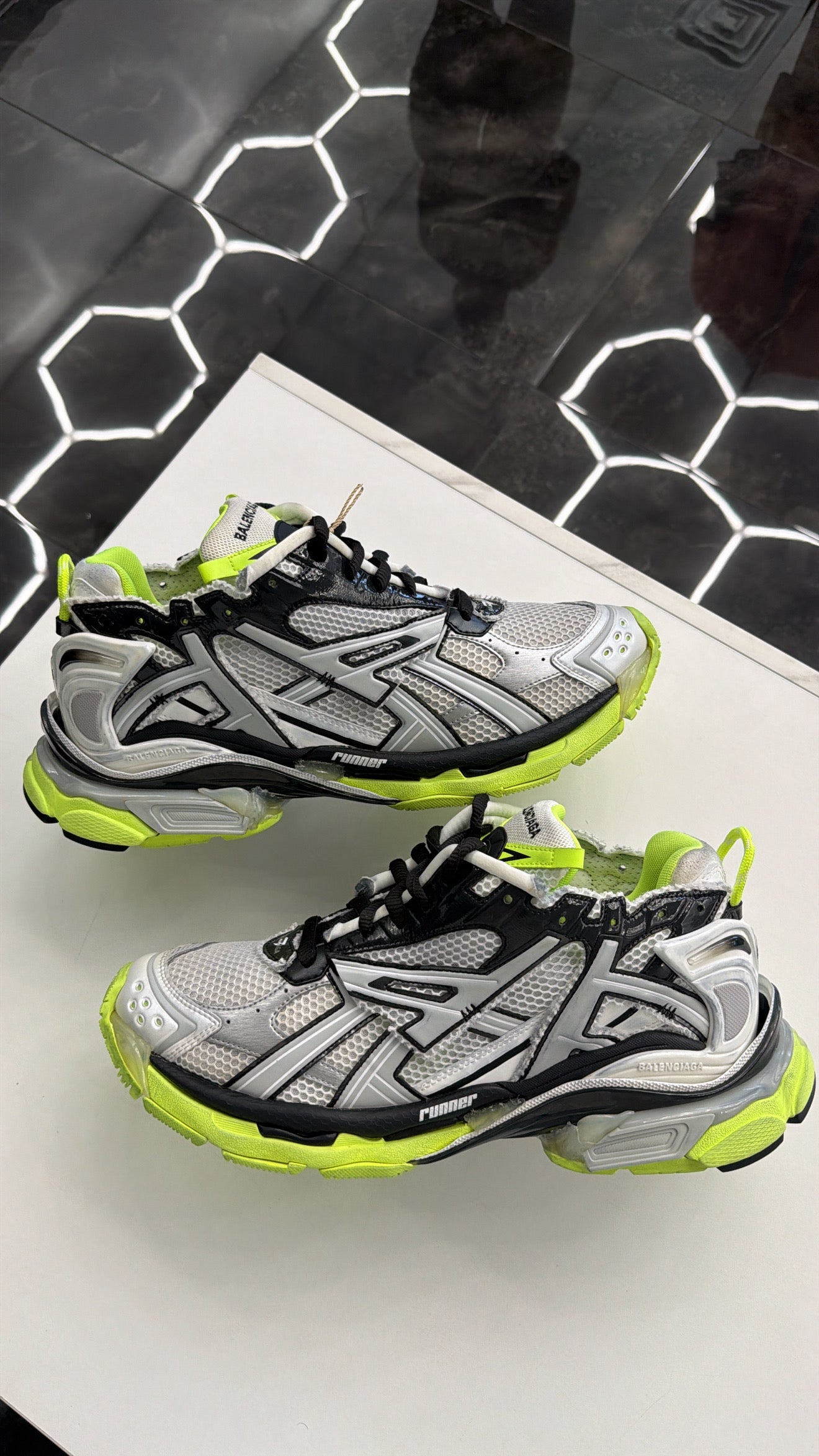 Balenciaga Runner White Neon Yellow