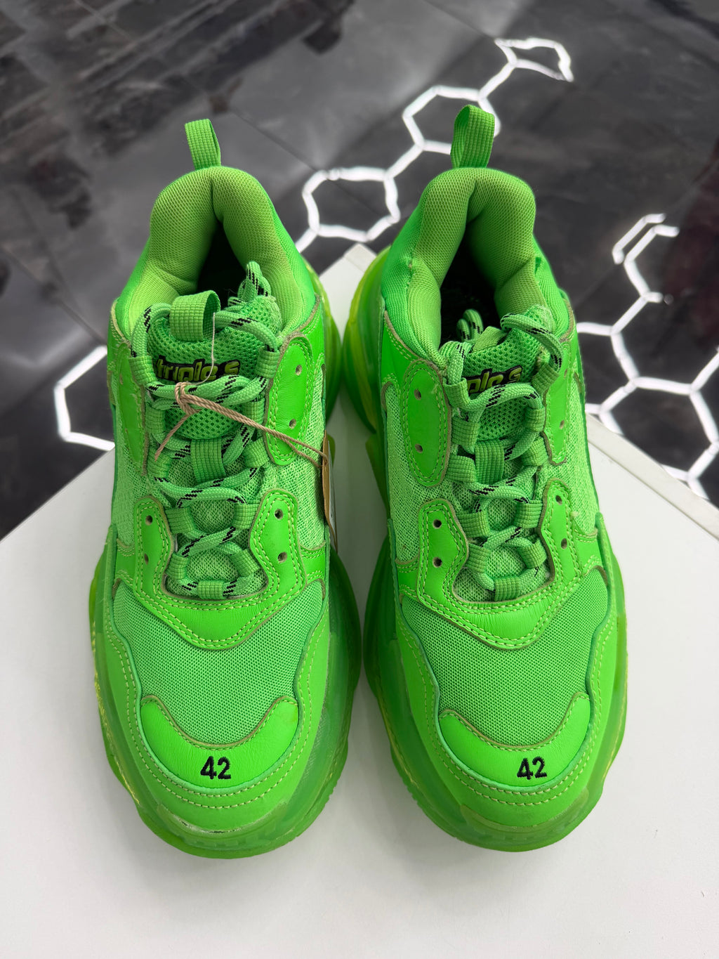 Balenciaga Triple S Soft Neon Green Clear Sole