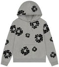 Denim tears black cotton wreath hoodie
