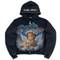 Prestige Angel Graphic Studded Full Zip Hoodie